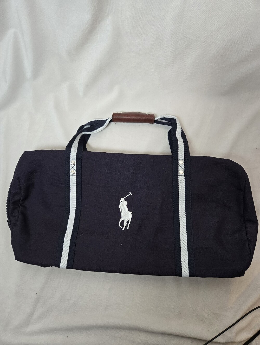 POLO Ralph Lauren Duffle Gym Carry-on Weekender Travel Bag Navy Blue